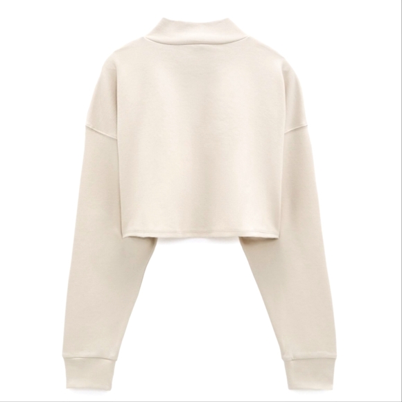 ZARA Crop Zipper Top Large - Picture 3 of 8